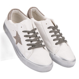 Stilvolle niedrige Sneakers weiß mehrfarbig 2