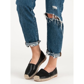 Small Swan Schwarze klassische Espadrilles 1