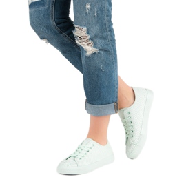 Sport Mint-Turnschuhe mit Kristallen grün 2