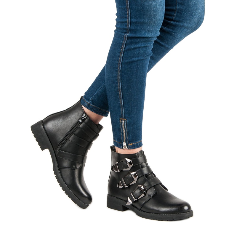 Abloom Modische schwarze Stiefel 1