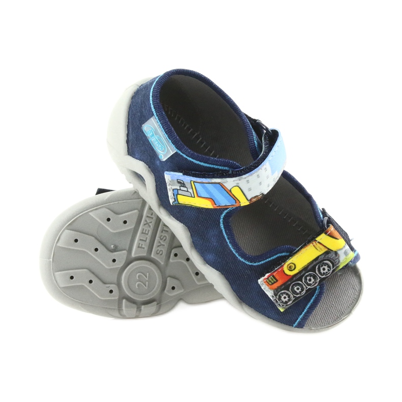 Befado Hausschuhe Sandalen Kinderschuhe 250P077 marineblau 3