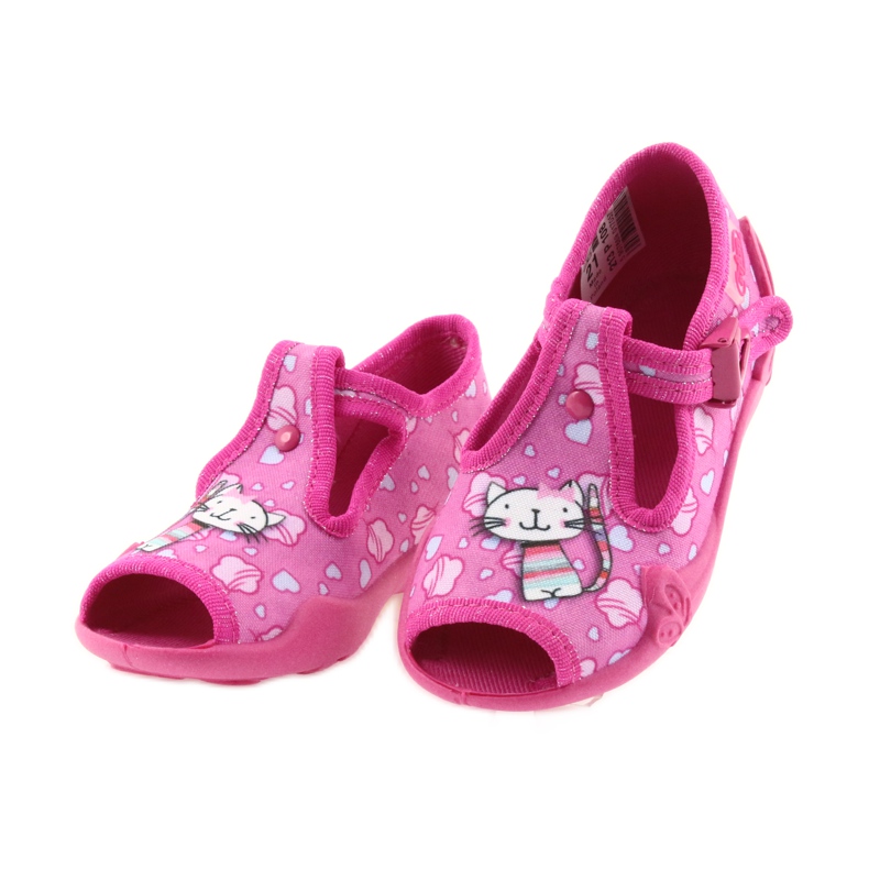 Befado Hausschuhe Kinderschuhe 213P108 blau rosa 4