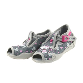 Befado Hausschuhe Kinderschuhe 213P107 grau rosa 3