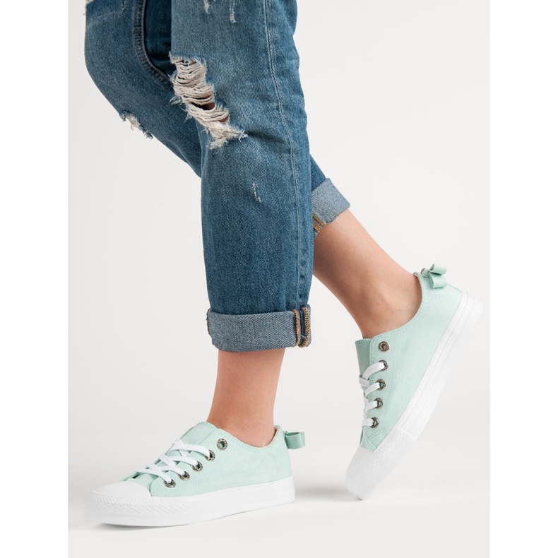 Mint niedrige Sneakers grün 1