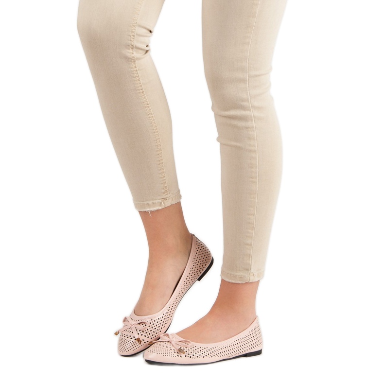 Durchbrochene Ballerinas rosa 1