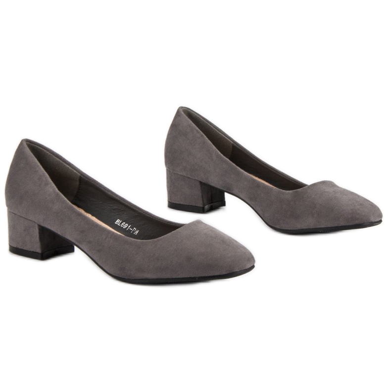 Queentina Pumps mit flachem Absatz grau 2