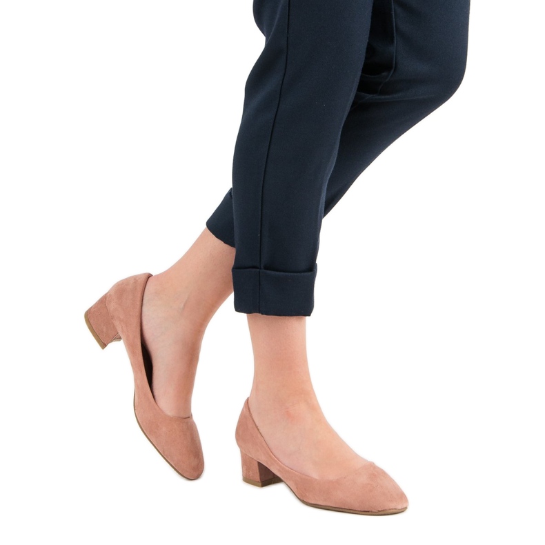 Queentina Pumps mit flachem Absatz rosa 1