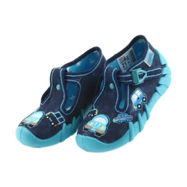 Befado Hausschuhe Kinderschuhe 110P342 blau marineblau 3