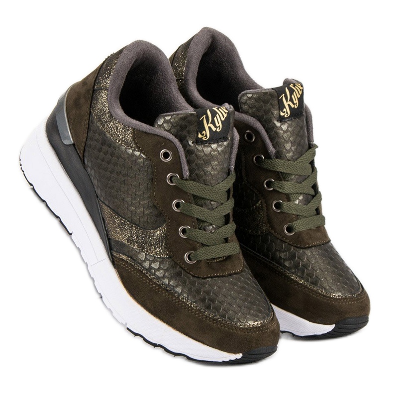 Kylie Modische Schuhe mit Muster grün 2