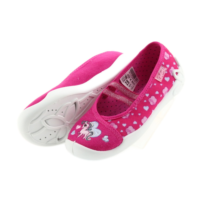 Befado Kinderschuhe Ballerinas Hausschuhe 116X237 rosa 4