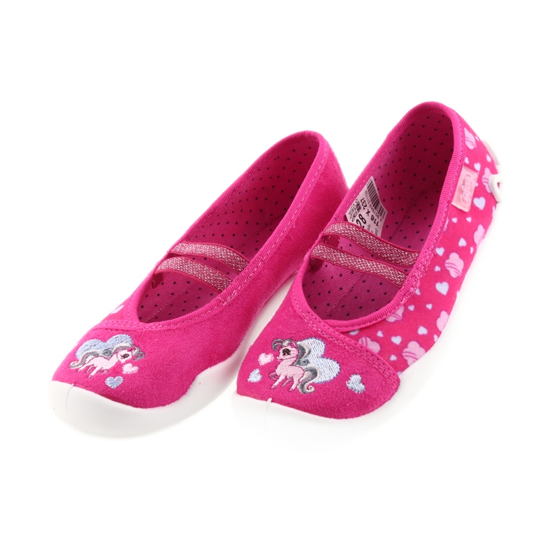 Befado Kinderschuhe Ballerinas Hausschuhe 116X237 rosa 3