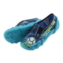 Befado Kinderschuhe Hausschuhe 290X180 blau grün navy blau 4