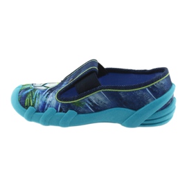 Befado Kinderschuhe Hausschuhe 290X180 blau grün marineblau 2