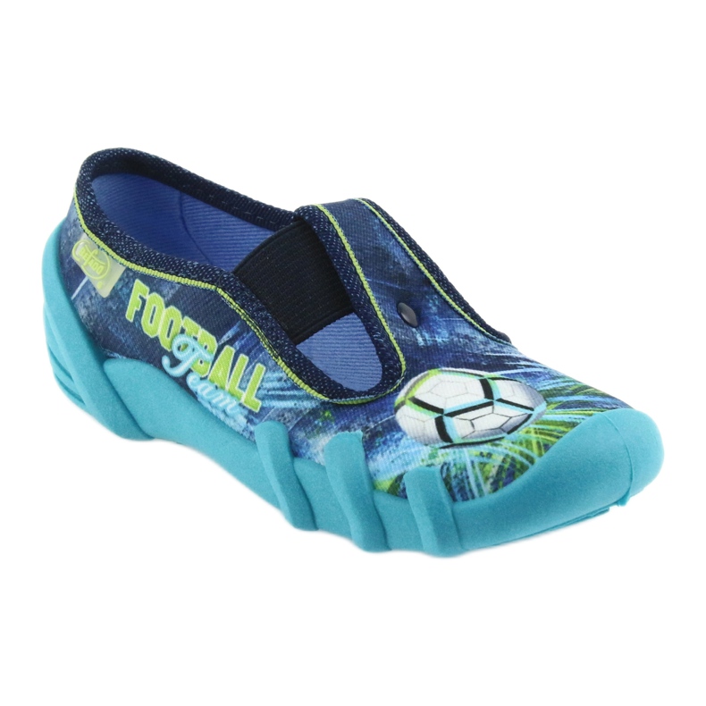 Befado Kinderschuhe Hausschuhe 290X180 blau grün marineblau 1