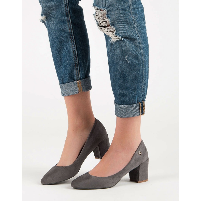 Klassische VINCEZA-Pumpen grau 1