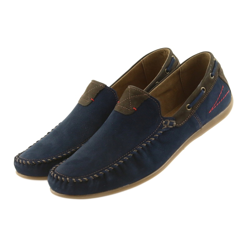 Riko Herren Moccasins Marine/Brown 781 blau 3