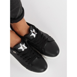 Schwarze Sneaker mit Stern A6213 Schwarz 1