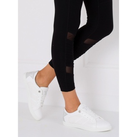 Weiße Sneaker mit Stern A6213 WEISS / SILBER 1