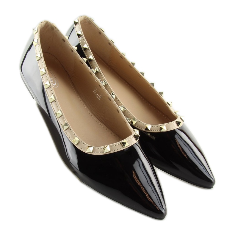 Schwarze Ballerinas 127-16 Schwarz 1