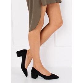 Pumps mit weiten Absätzen schwarz 5186 Black 2