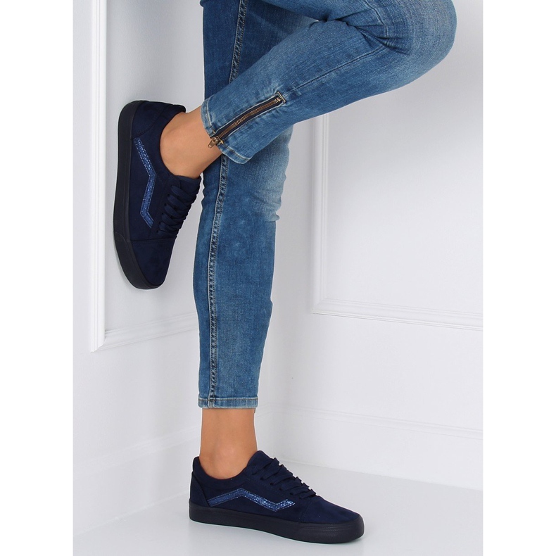 Marineblaue Vans Sneakers B318-10 Dunkelblau navy blau 1