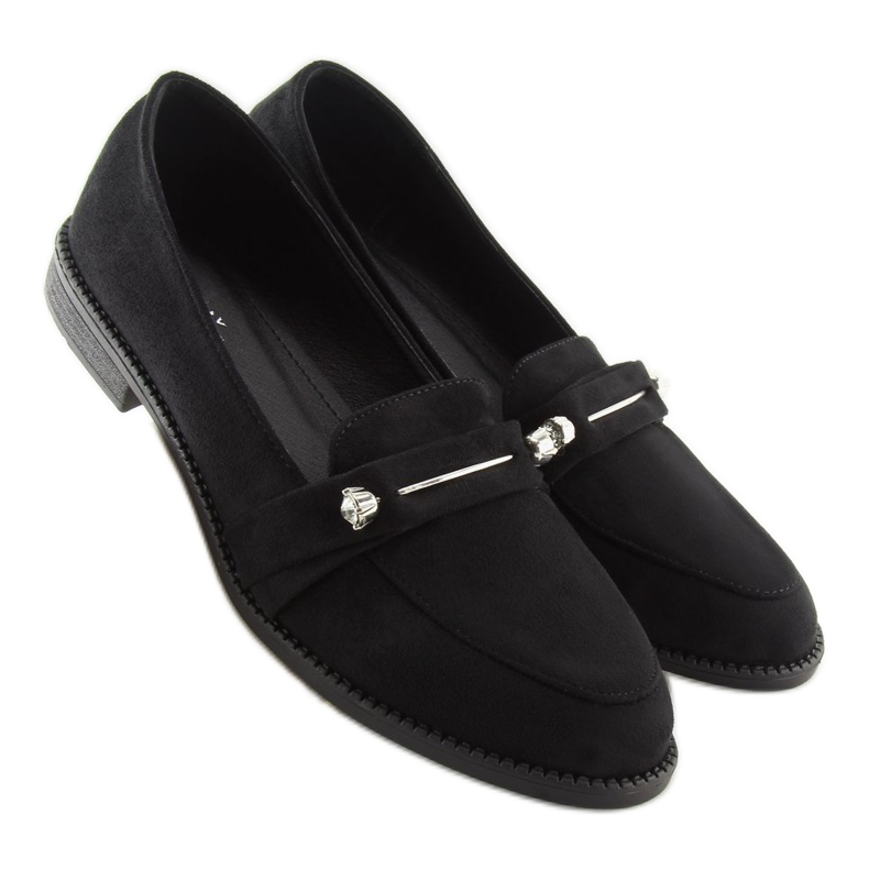 Schwarze Damen-Loafer 3117 Black 1