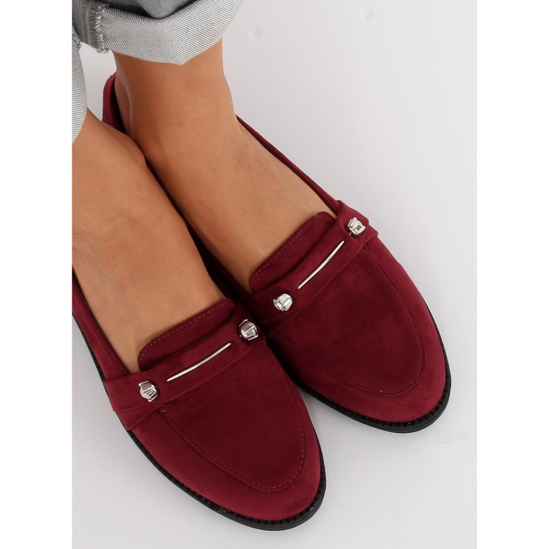 Burgunder-Loafer für Damen 3117 Rot 1