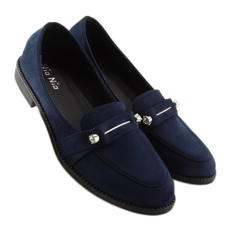 Damen Slipper marineblau 3117 Blau navy blau 2