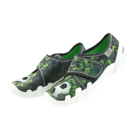 Befado Kinderschuhe Hausschuhe Turnschuhe 273y231 grau grün 3