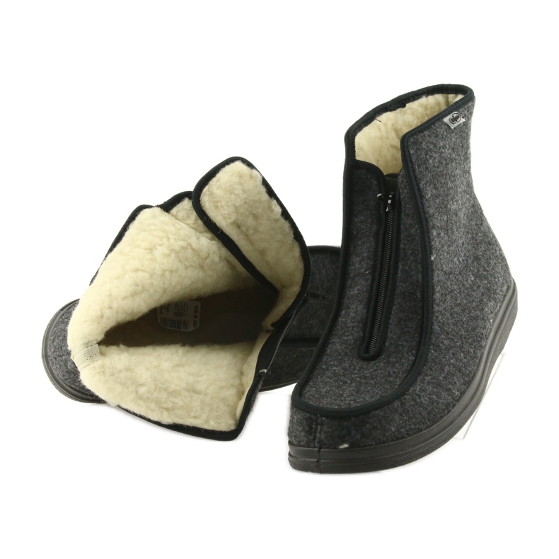 Befado Herrenschuhe PU warme Hausschuhe 996M004 grau 5