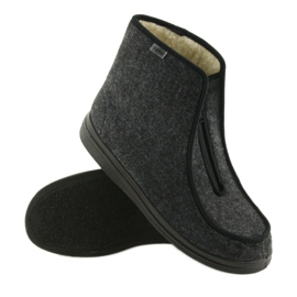 Befado Herrenschuhe PU warme Hausschuhe 996M004 grau 3