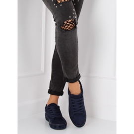 Sneakers mit Steinen BS098 Blau navy blau 2