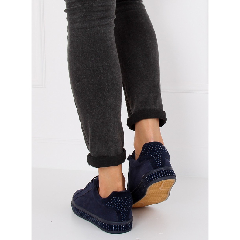Sneakers mit Steinen BS098 Blau marineblau 1