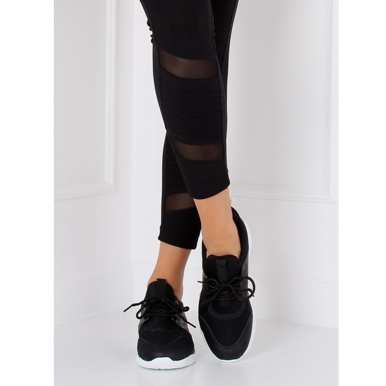 BY-069 Schwarze ultraleichte schwarze Sportschuhe 2