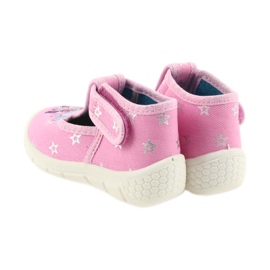 Befado Kinderschuhe 531P009 Hausschuhe grau rosa 3