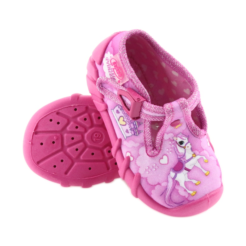 Befado Kinderschuhe 110P350 Hausschuhe rosa 4