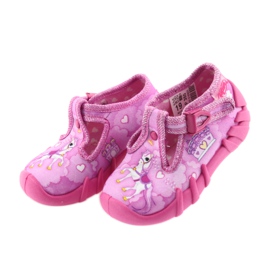 Befado Kinderschuhe 110P350 Hausschuhe rosa 3