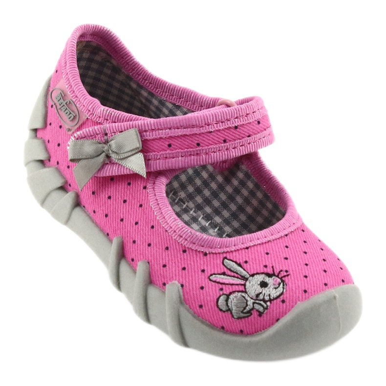 Befado Kinderschuhe Ballerinas Hausschuhe 109P169 schwarz grau rosa 1