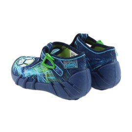 Befado Kinderschuhe 110P339 Hausschuhe blau grün marineblau 4