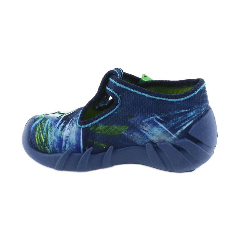 Befado Kinderschuhe 110P339 Hausschuhe blau grün marineblau 2