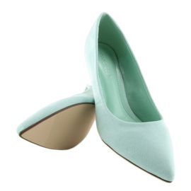 Pumps auf einem niedrigen Absatz mint P-6377 Green blau 1