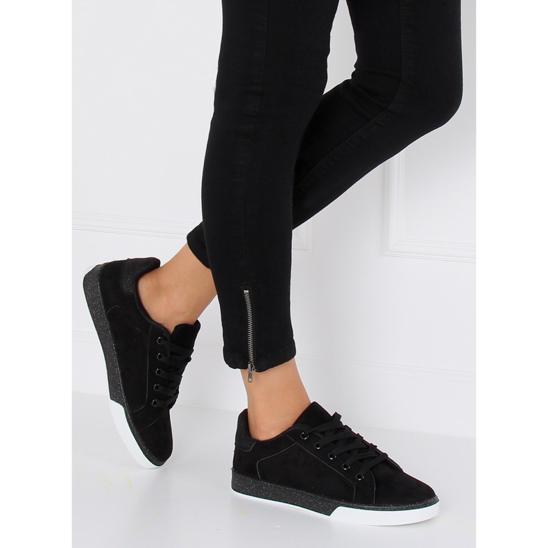 Schwarze Damen Sneaker K-307 Schwarz 1