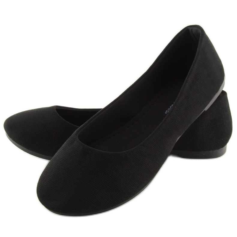 Schwarze Damen Ballerinas JX1018 Schwarz 2