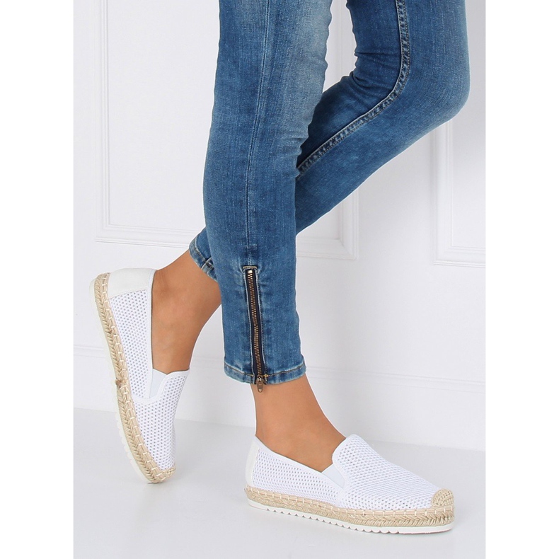 Weiße Espadrilles für Damen 6602 Weiß 1