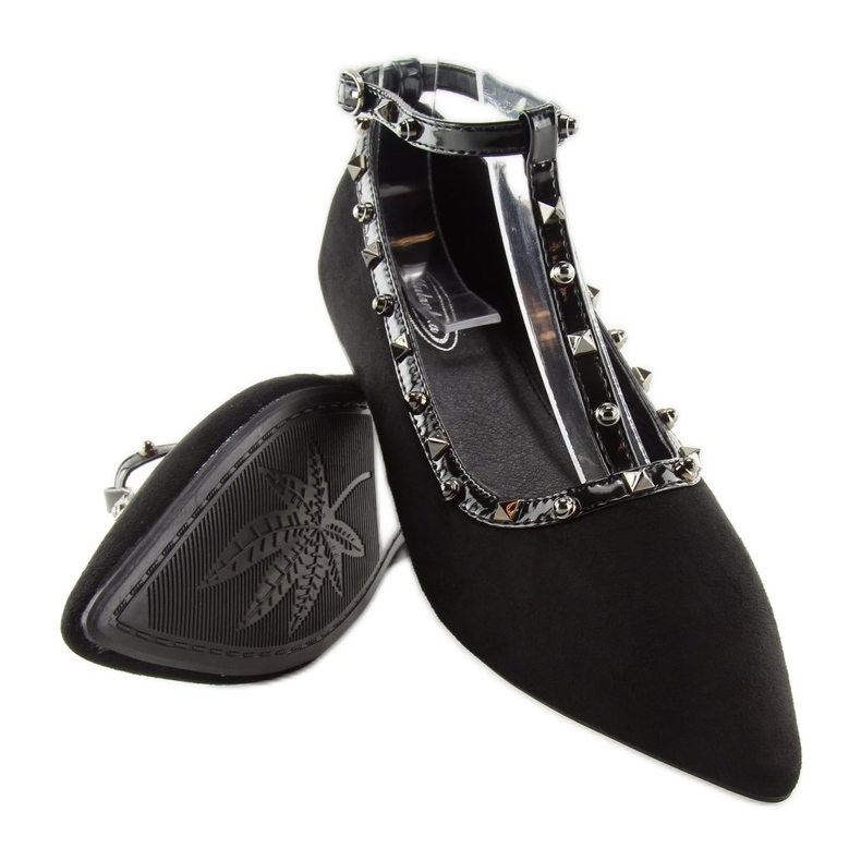 Schwarze Ballerinas 127-13 Schwarz 1