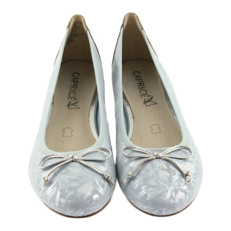 Caprice Frauen Ballerinas 22102 Blau mit einem Bogen 3