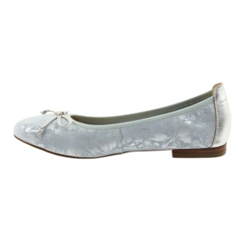Caprice Frauen Ballerinas 22102 Blau mit einem Bogen 2