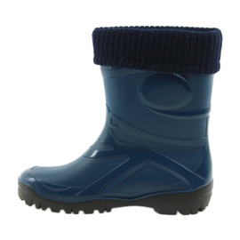Demar Regenstiefel Damenschuhe warme Socke marineblau 2