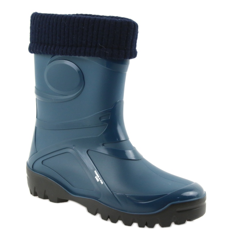 Demar Regenstiefel Damenschuhe warme Socke navy blau 1