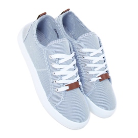 Blaue JX70P Navy gestreifte Sneakers 1
